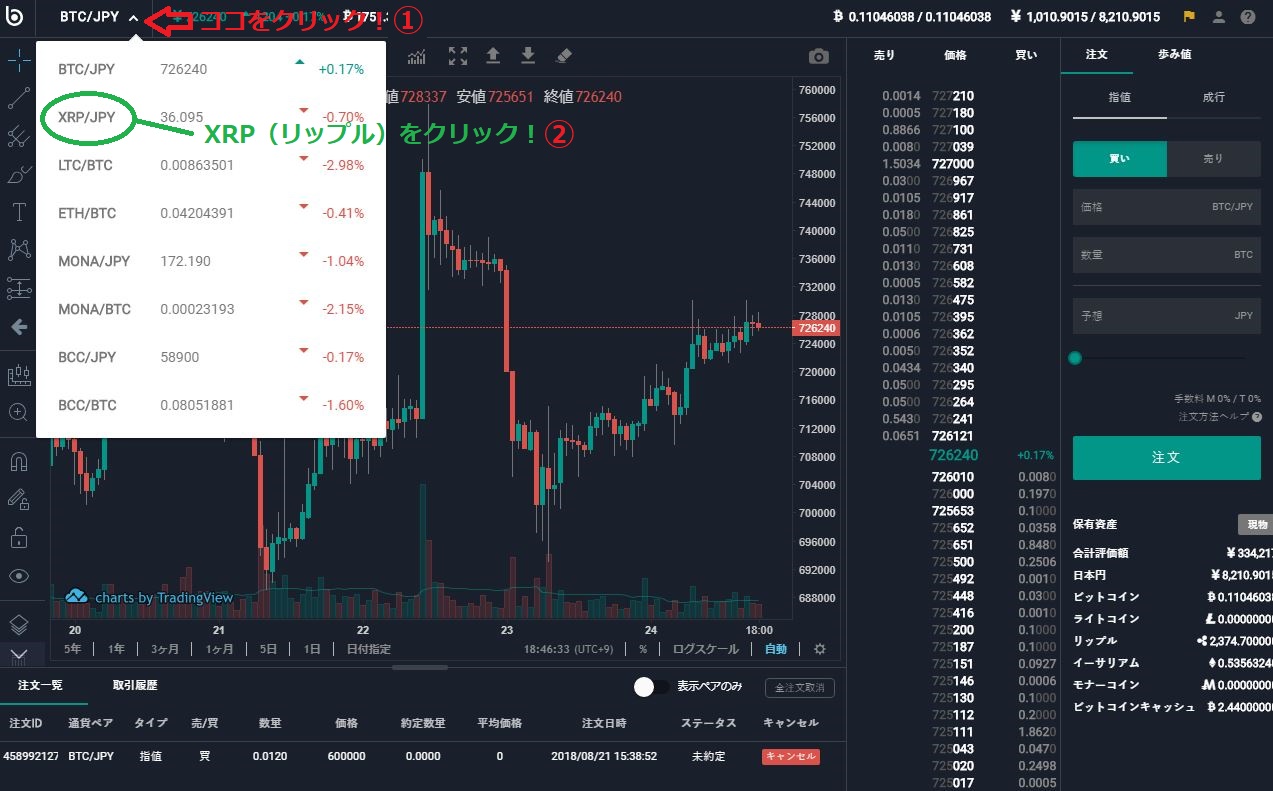 ビットバンク（bitbank) リップルの購入方法、買い方ガイド